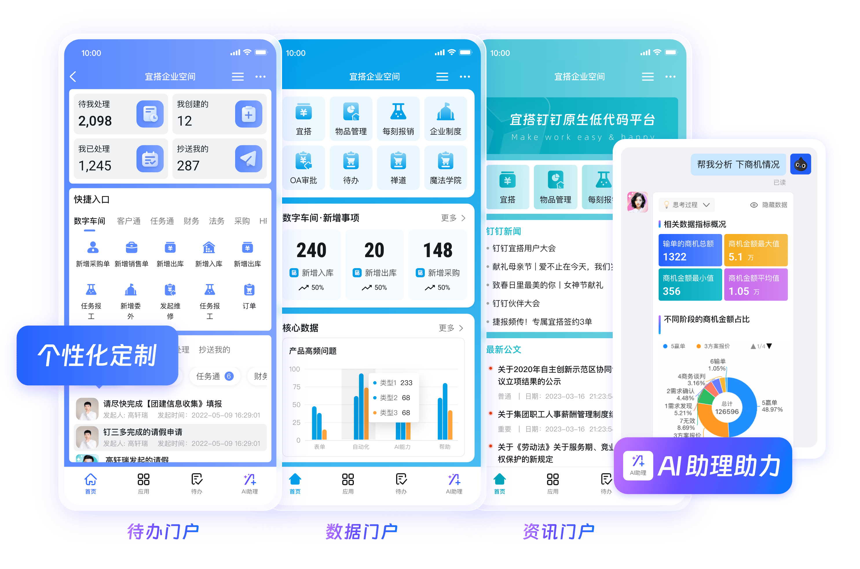 钉钉官网 - 钉钉网页版界面展示，钉钉电脑版协同办公